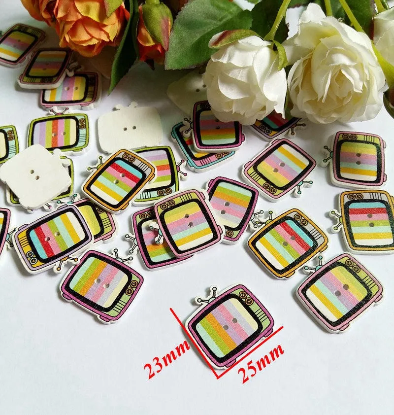 30/50 шт./упак. смешанные Стиль Скрапбукинг смешанные DIY с 2 отверстиями пуговицы швейные принадлежности деревянная пуговица с декоративными пуговицами
