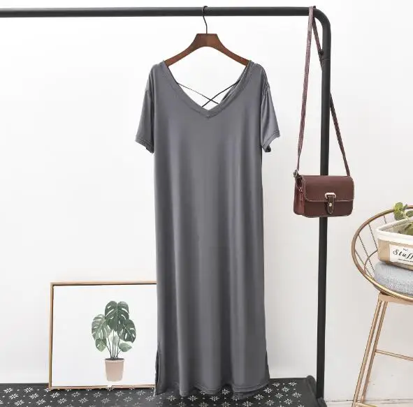 Женская ночная рубашка с коротким рукавом хлопковая свободная сорочка пикантная