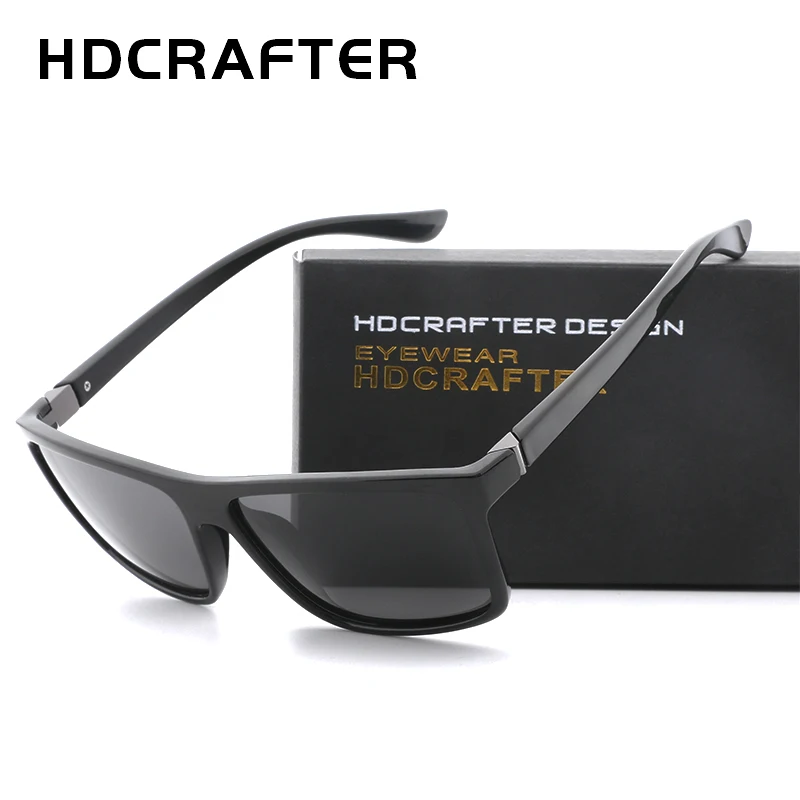 HDCRAFTER 2019 солнцезащитные очки мужские поляризационные квадратные фирменный