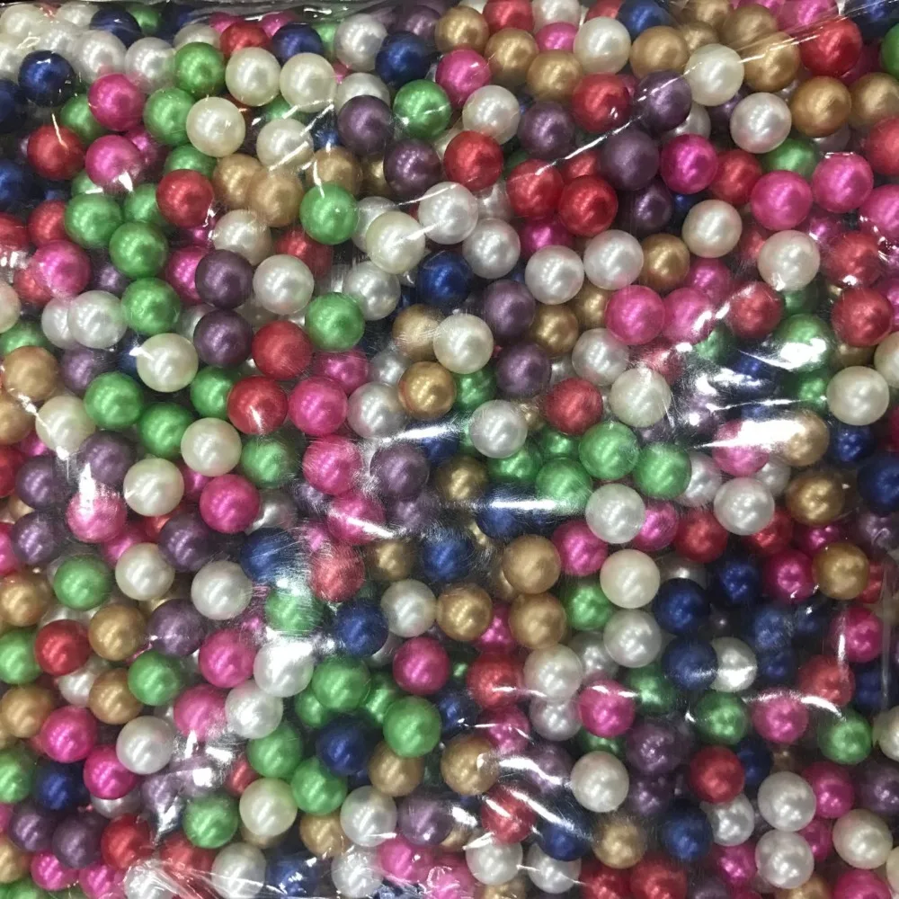 8 мм 100 шт Смешанные имитация жемчуга круглые бусины 10 Диаметр. (B05254) смешанные
