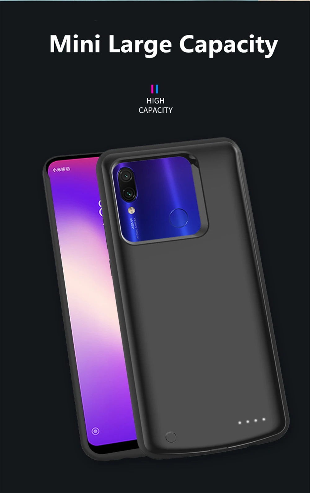 6500 мАч зарядное устройство чехол для Xiaomi Redmi Note 7 Pro резервного питания банк зарядки чехол для Redmi Note 7 Внешний контейнер для аккумуляторных батарей