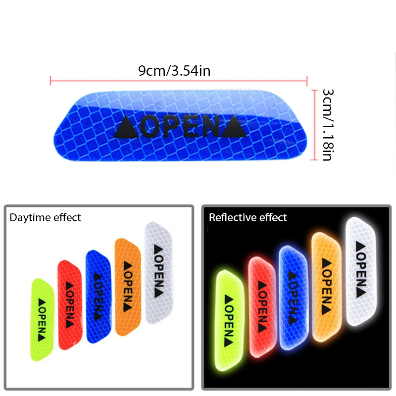 4 шт. Универсальная автомобильная открытая светоотражающая лента
