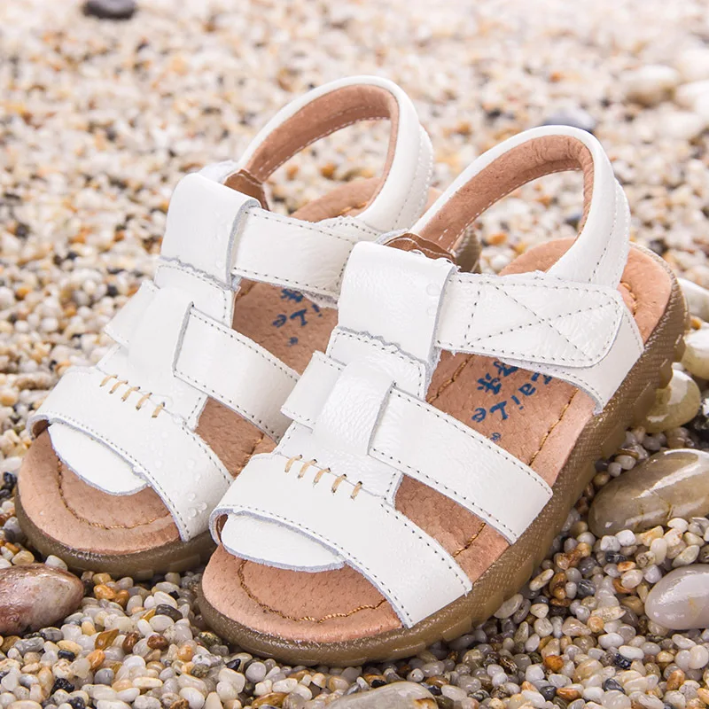 

Beach Sandals in Summer for Kids Shoes Genuine Leather Soft Bottom Leisure Children Shoes for Baby Boys Toddler Sneakers Trainer
