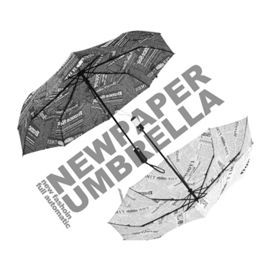 

Large Umbrella Men Automatic Luxury Mens Gifts Parasol Clear Umbrella Rain Women Folding Corporate Gifts Sombrillas Art Newspape