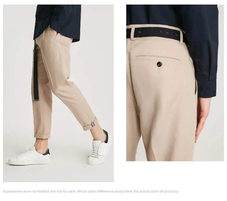 JackJones мужские хлопковые и льняные брюки свободного кроя мужская одежда 218314572