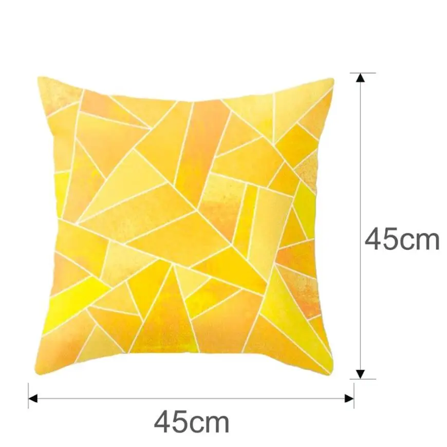 Чехол для подушки диван сиденье размером 45*45 см ПИЧ скин кашемир желтый Nordic Милые