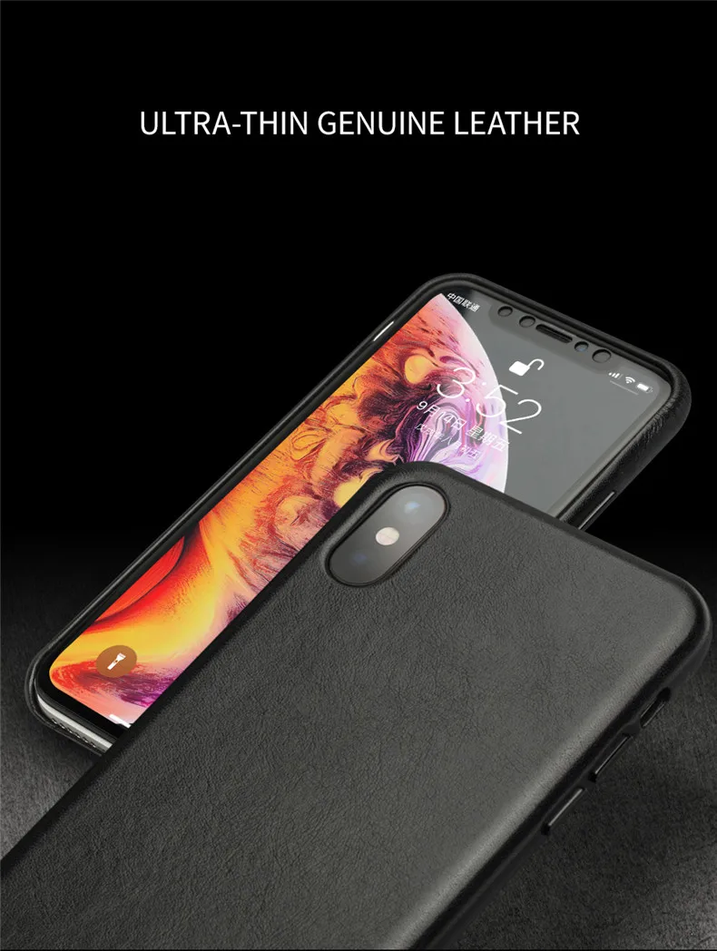 QIALINO натуральная кожа полуобернутый чехол для телефона Apple для iPhone Max роскошный Ультратонкий ручной работы задняя крышка для iPhone XS/XR