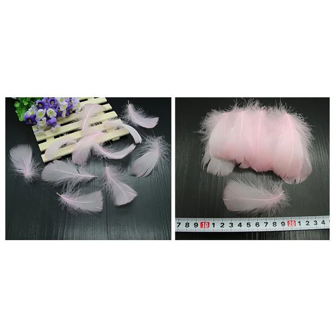 Pink 100 шт 3-5 дюймов 6-12 см DIY окрашенное гусиное перо Радуга перо воздушный шар заполнение свадебное платье DIY декоративные аксессуары перья - Цвет: Pink