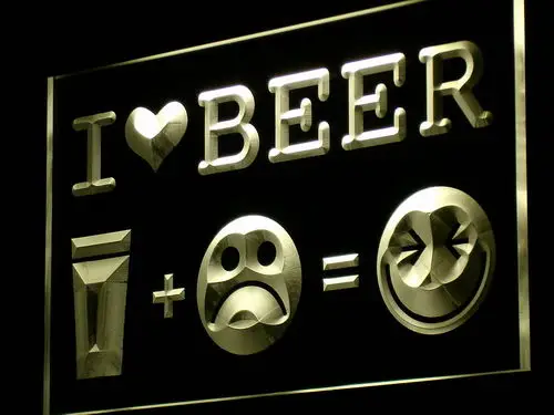 I934 I Love Beer Happy Face Декор бара паба светильник вые знаки ВКЛ./ВЫКЛ. 20 + цветов 5