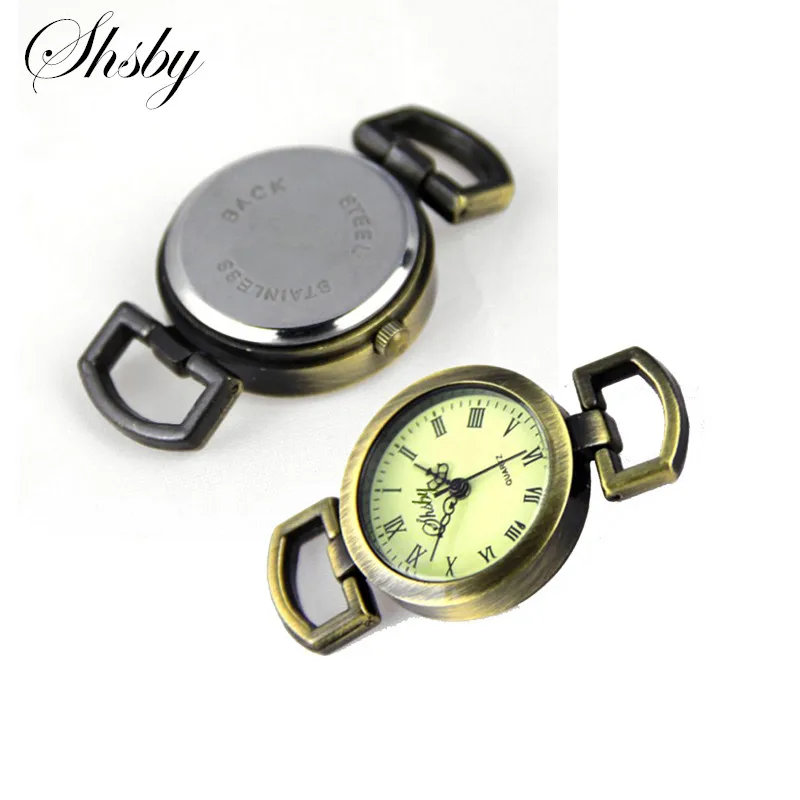 Shsby Diy Индивидуальные древние бронзовые часы Заголовок римские цифры круг часы стол основной ремешок для часов аксессуары для часов