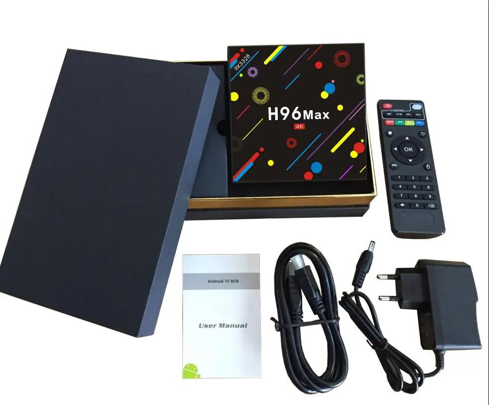 Приставка Смарт-ТВ H96 MAX H2 10 шт./лот 4 Гб ОЗУ 32 ПЗУ Android 7 1 четырехъядерный процессор