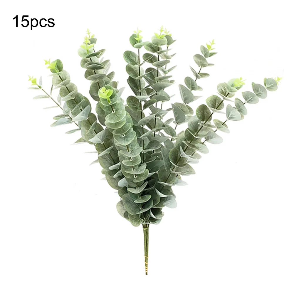 15Pcs Dried Real Eucalyptus Branches Natural Leaves for Flower Arrangement Wedding Home Decor | Дом и сад
