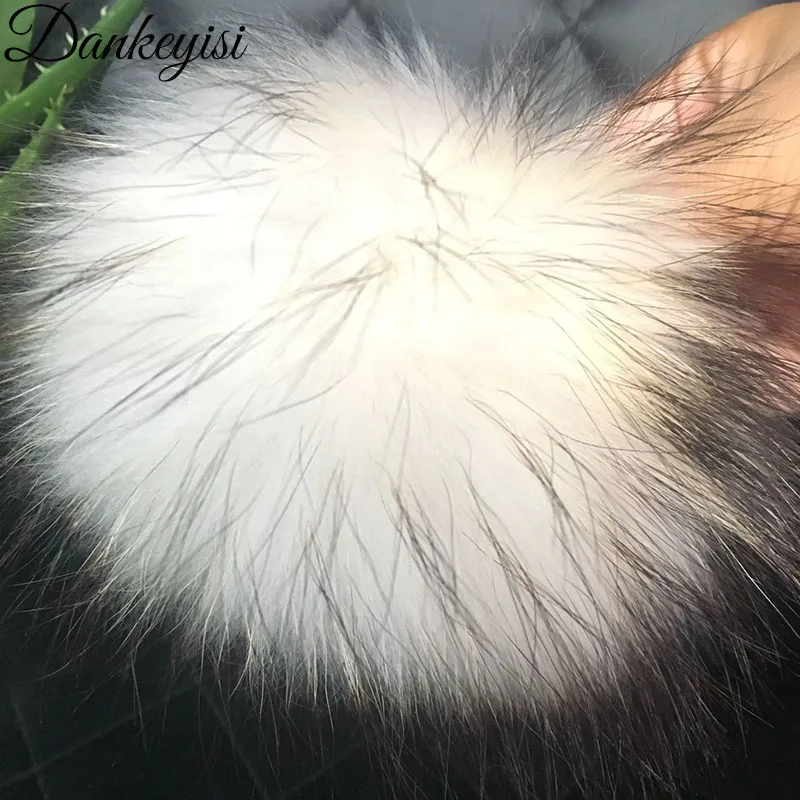 15-16cm raccoon DIY 14-15 см настоящие помпоны из лисьего меха большие роскошные меховые шарики для вязаные шапочки обувь и шарфы натуральный мех енота помпоны - Цвет: 15-16cm raccoon