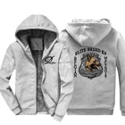 Модная зимняя утепленная Толстовка для мужчин, толстовка с капюшоном, Элитная порода малеута K9, Черный свитшот с собакой, крутая куртка, уличная одежда в стиле Харадзюку