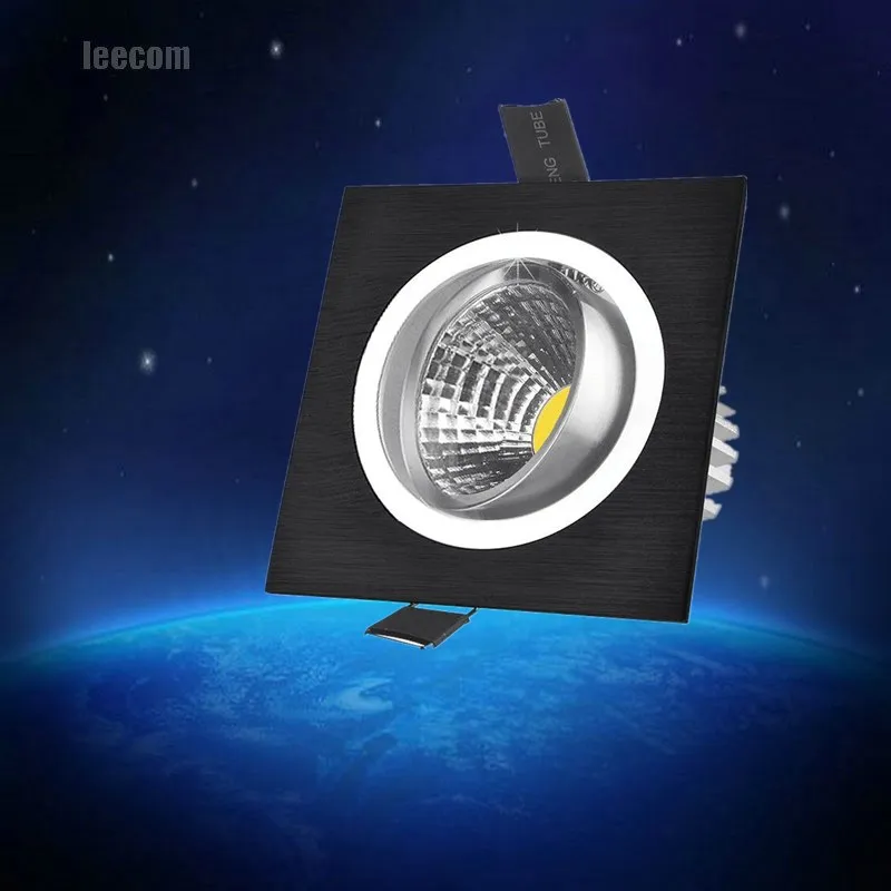 Квадратный яркий Встраиваемый светодиодный Светильник направленного света Cob 5