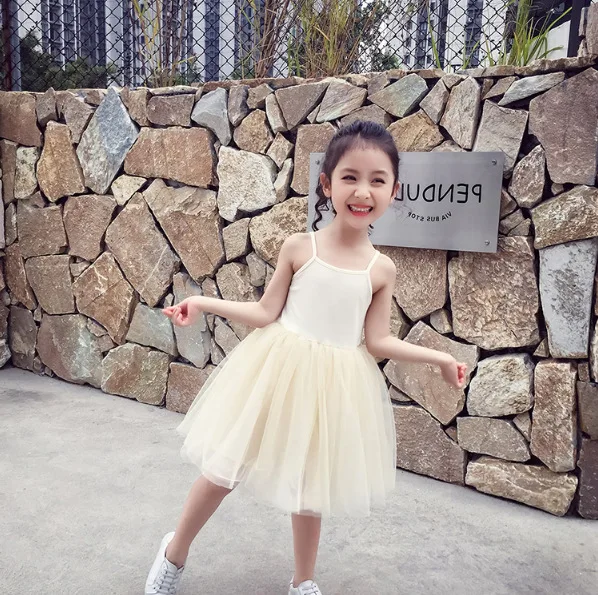 Новые Детские платья для девочек летние принцессы от 2 до 8 лет Сетчатое бальное