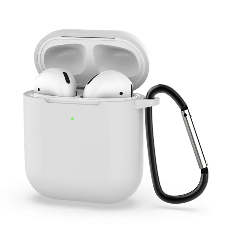 White Case Мягкий силиконовый чехол для AirPods 2-ой противоударный чехол для Apple Air Pods 2 Чехол для наушников s Для Air Pods защитный чехол - Цвет: White Case