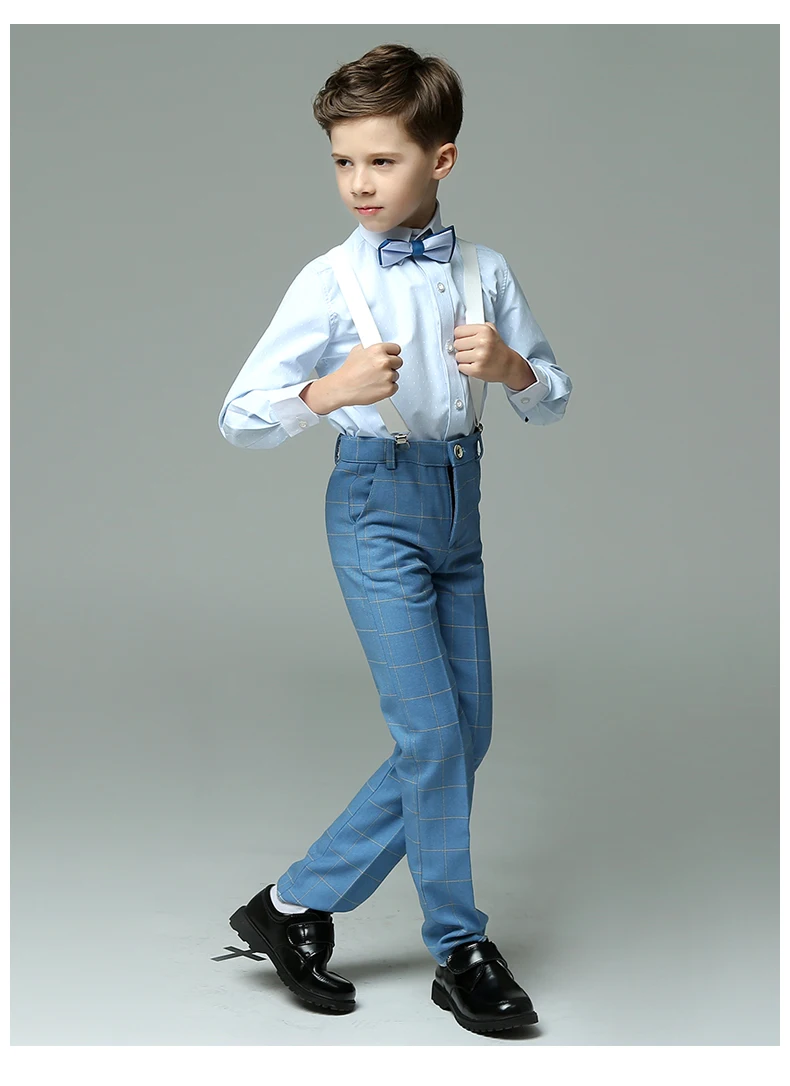 Дети свадьбы костюмы мальчика смокинги мальчиков Свадебные Костюмы Пром Костюм 3