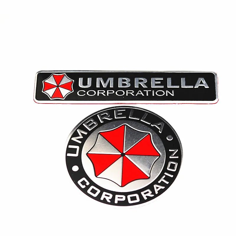 2 шт. автомобильный Стайлинг 3D Алюминий сплав корпорация Umbrella из кинофильма