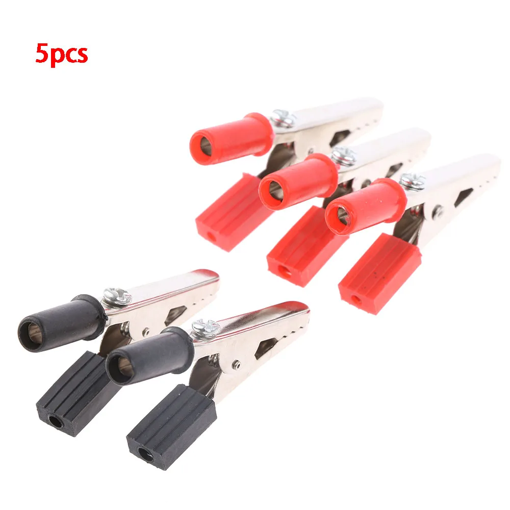 5 шт. тестовый зажим 50 мм пластиковая ручка Электрический перемычка зонд