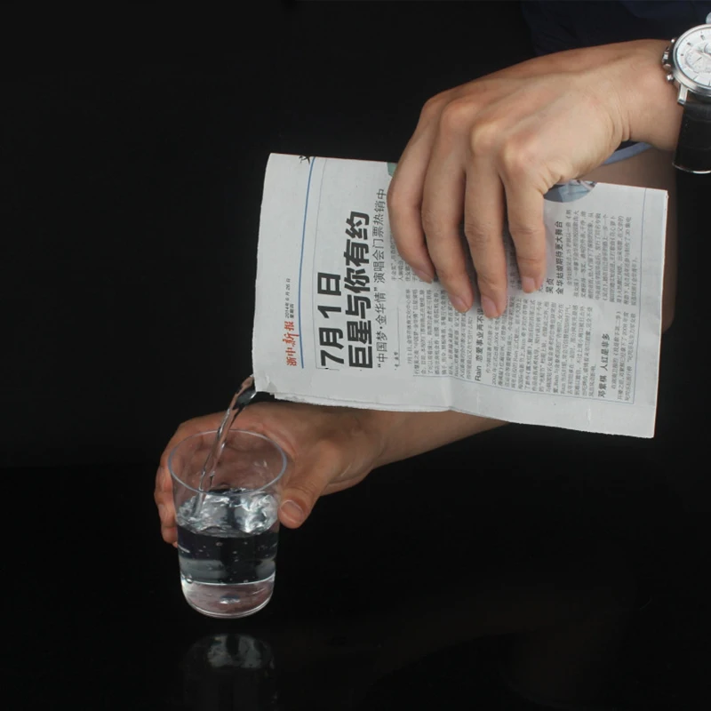 Новинка, газета для напитков, воды, крупным планом, газета, скрытая вода, магические трюки, реквизит, забавные, новинка, Хэллоуин, вечерние, Классические игрушки