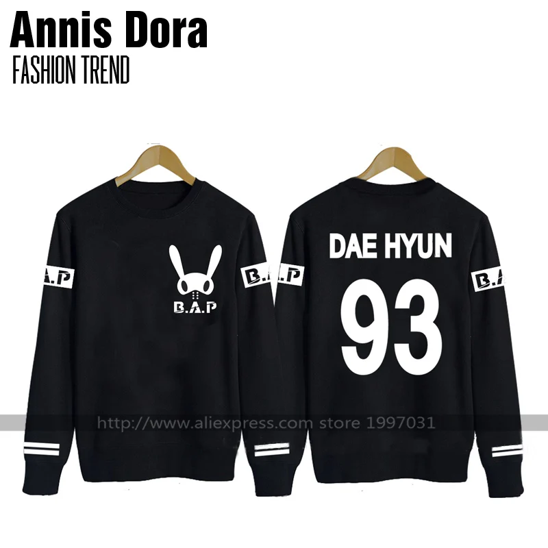 Тонкая толстовка с капюшоном логотипом мультяшного кролика KPOP b. A.P Best Absolute Perfect Zelo