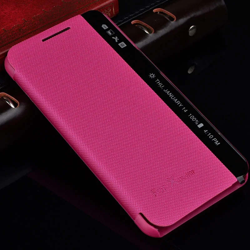 Rose Coque чехол для LG X power флип-чехол умный Быстрый Вид из окна чехол для телефона из искусственной кожи для LG X power K220ds K210 LS755 белый Capas - Цвет: Rose