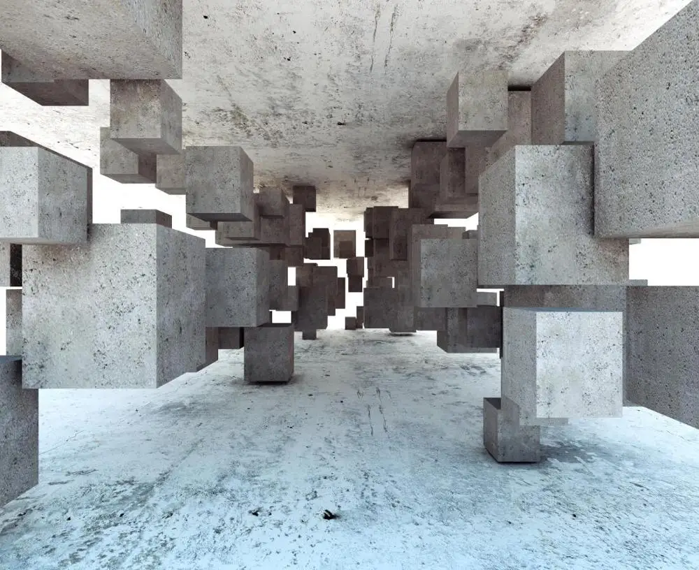 F Современные пользовательские фото обои 3D серый черный текстура обои для стен 3D металлические стереоскопические настенные фрески гостиная домашний декор - Цвет: F