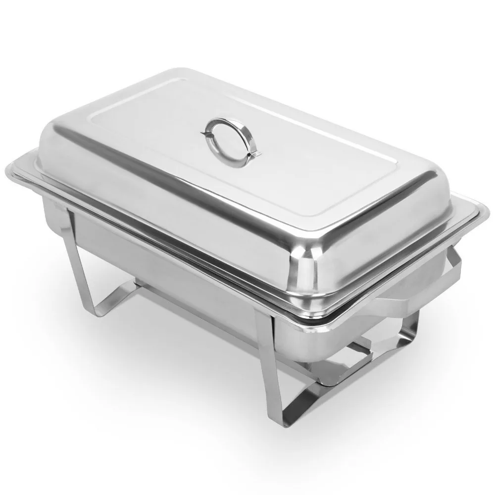 

9L 4 Pack Stainless Steel Buffet Set Round in Home & Garden Kitchen Tool Siver