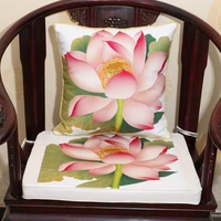 custom thick flower bird comfort cushion seat pad sofa dining chair armchair sit mat lumbar pillow luxury home decorative