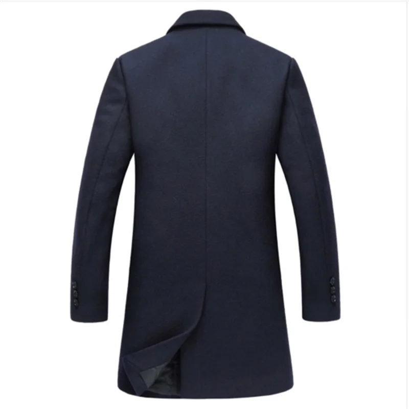 Новый 2018 4XL 3XL бесплатная доставка зимнее шерстяное пальто Slim Fit Куртки модная