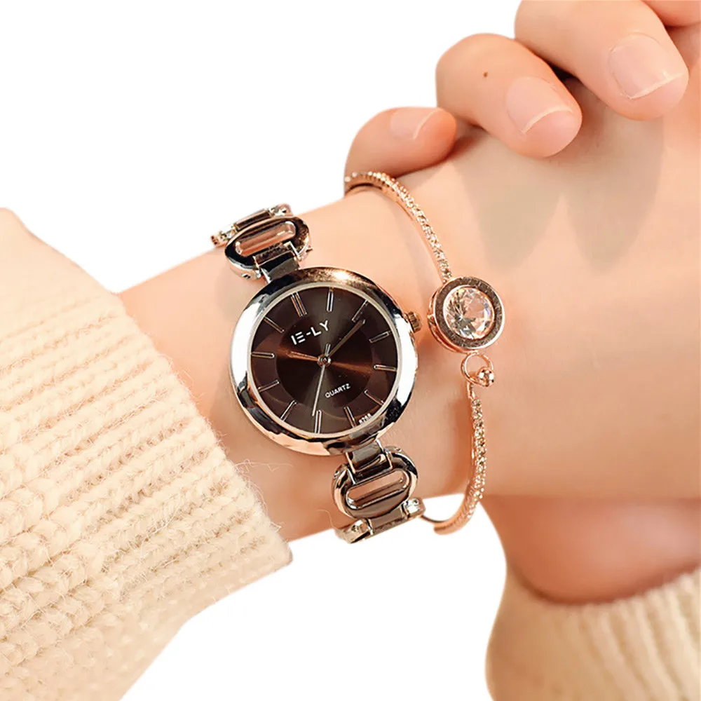 Relogio Feminino Watces женские Модные Кварцевые аналоговые наручные часы из сплава