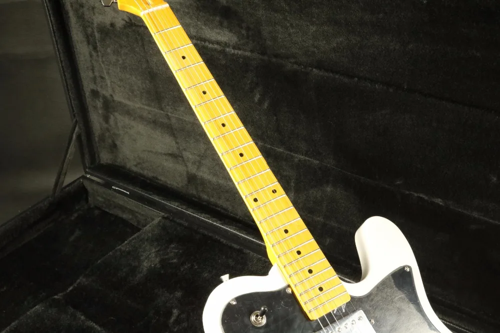 Высокое качество белый bigsby мост tele Электрогитара HH звукосниматели tele гитары