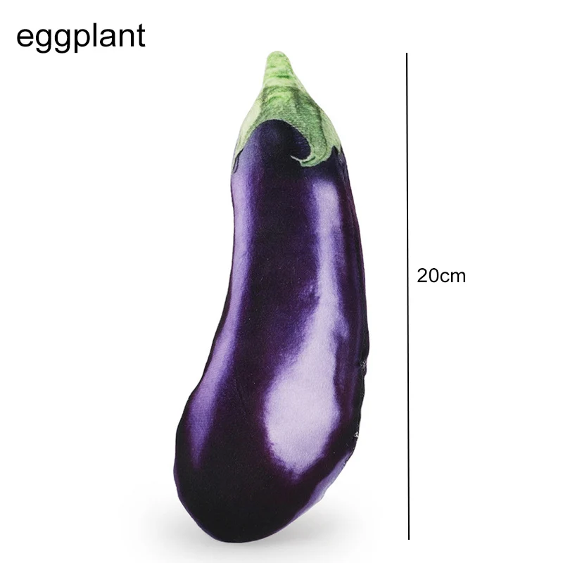 eggplant Новая модель для домашних животных, пищевая звуковая игрушка для собак, жевательно-кусательная плюшевая игрушка, куриная нога, баклажаны, креветки, овощные яйца, товары для домашних животных, 1 шт - Цвет: eggplant