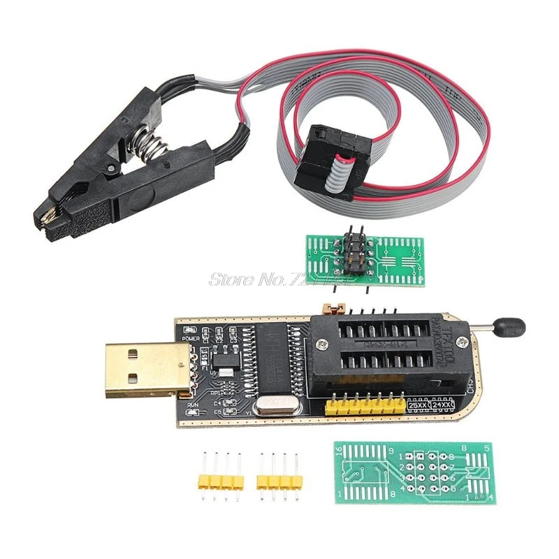 1 CH341A 24 25 серии EEPROM флэш-память биос USB SOP8 тестовый зажим для EEPROM 93CXX/25CXX/24CXX программирование в цепи+ 2 адаптера - Цвет: 1