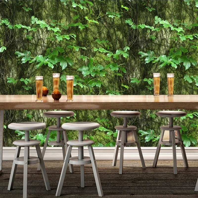 3D фотообои на заказ Зеленый лист скалолазание тигровая лоза абстрактное