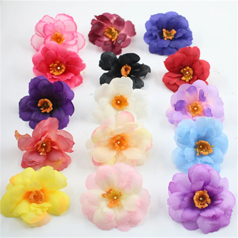 Искусственные Шелковые головки Розы 5 шт. декоративные искусственные цветов 8 см