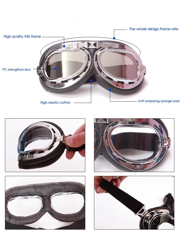 Винтажные очки авиаторы для катания на лыжах сноуборде снегоходах антиуф ретро