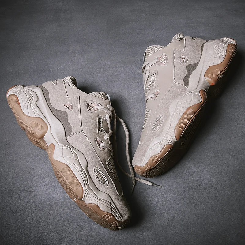 2019 новые мужские массивные кроссовки толстая подошва папа обувь сетчатый