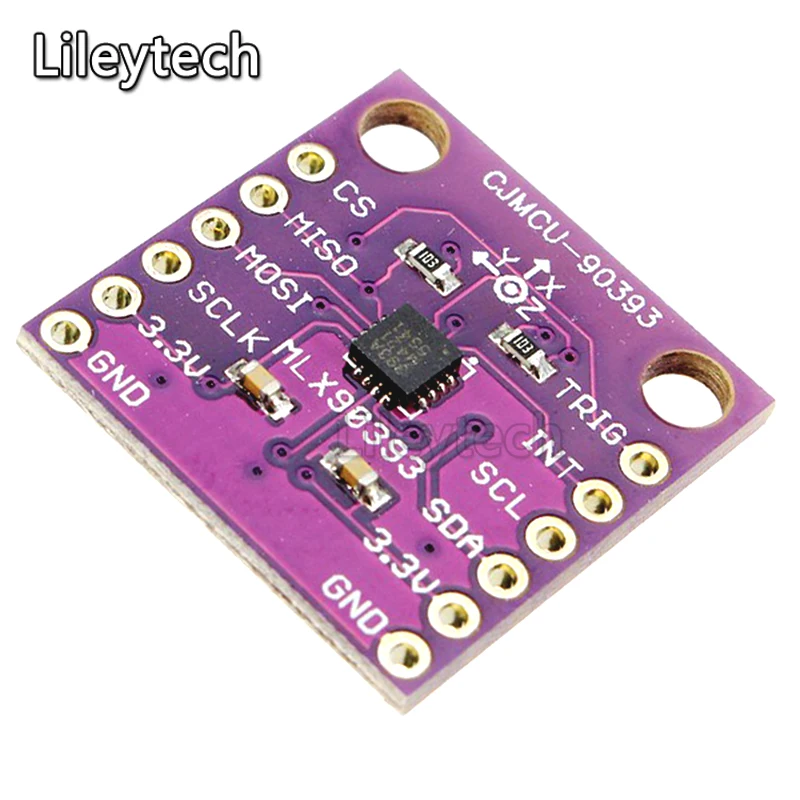 Cjmcu-90393 mlx90393 3 оси магнитометр Цифровой 3D зал Сенсор смещение угол поворота модуль