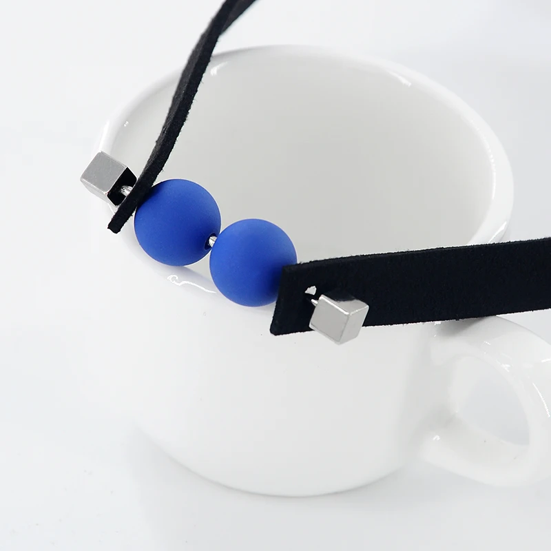 Горячая Распродажа ожерелье с голубым шариком из натурального камня золотистого