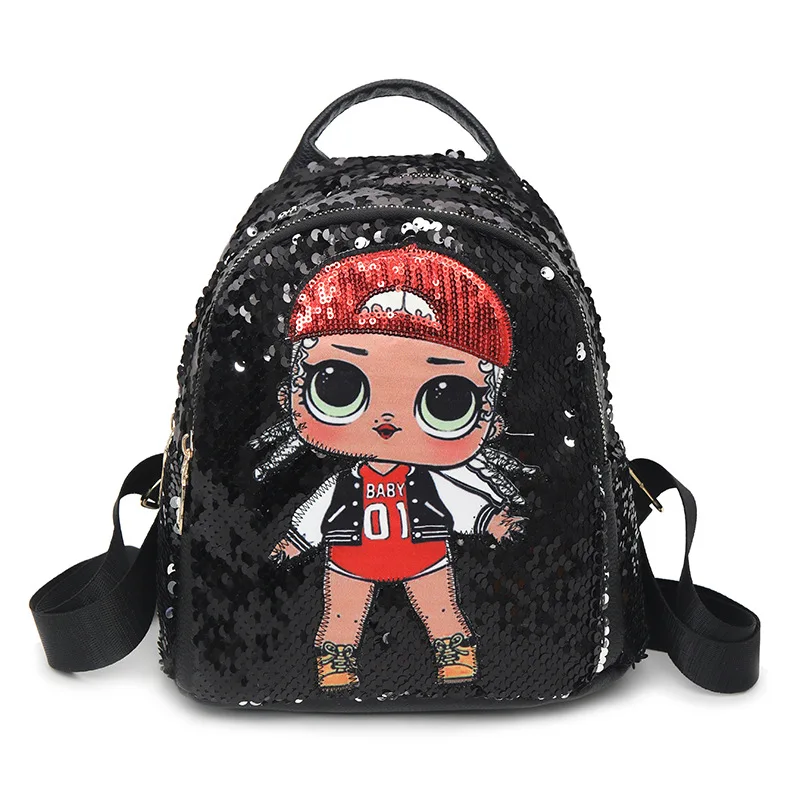 Style2.Black Женский рюкзак с блестками для девочек-подростков, рюкзаки с вишнями для путешествий, Детские рюкзаки с изображением единорога, школьные сумки - Цвет: Style2.Black