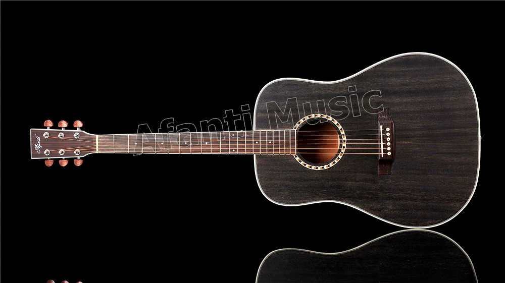 41 inch Acoustic/ Solid Africa Mahogany top / back and sides/ AFANTI Acoustic guitar (AFA-918) | Спорт и развлечения
