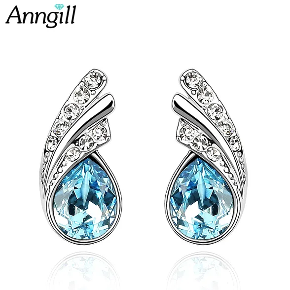 Свадебные серьги гвоздики с кристаллами Сваровски|stud earrings|stud earrings wholesalestud for women |