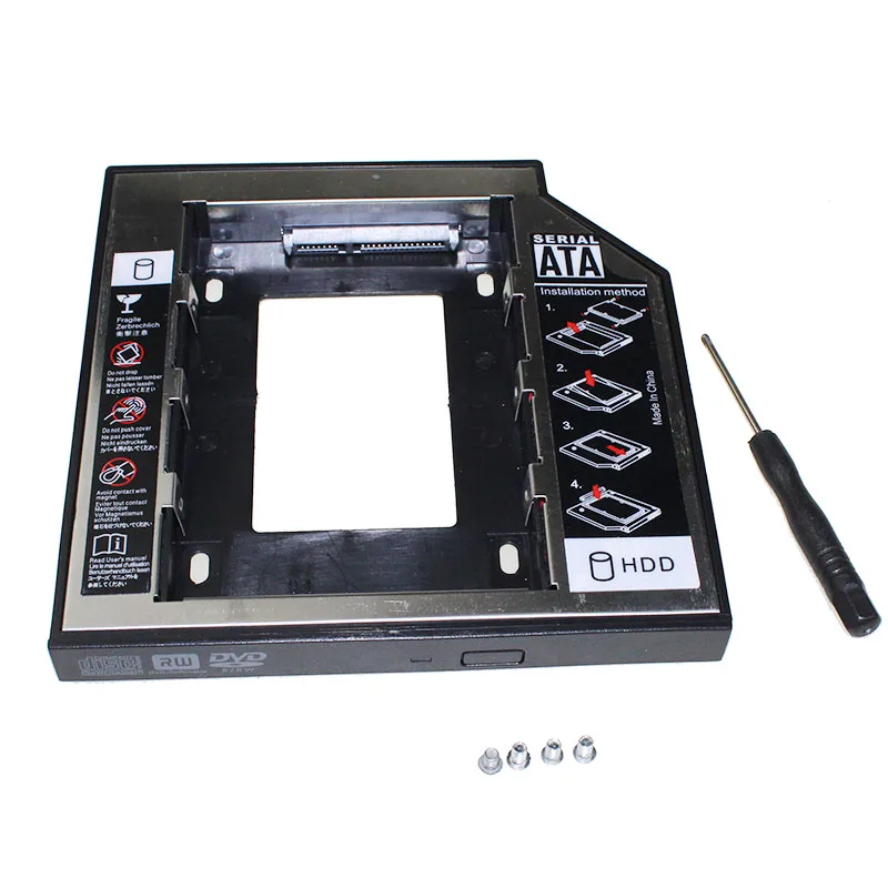 Оригинальный Универсальный 2 й HDD Caddy 12 7 мм 5 &quotSATA 3 0 SSD чехол Корпус жесткого диска