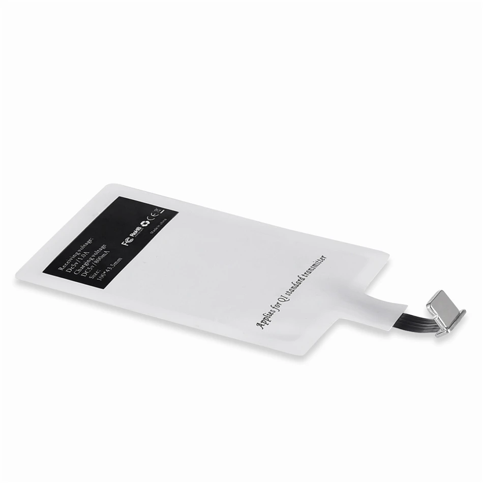 CHOETECH Qi Беспроводное зарядное устройство приемник для iPhone 7/7 Plus/6 6plus ультра-тонкий Беспроводной приемный зарядный патч для iPhone 5S