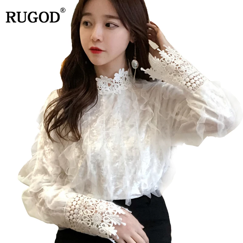 RUGOD Повседневная Женская блузка 2018 Новое поступление весна лето осень женская