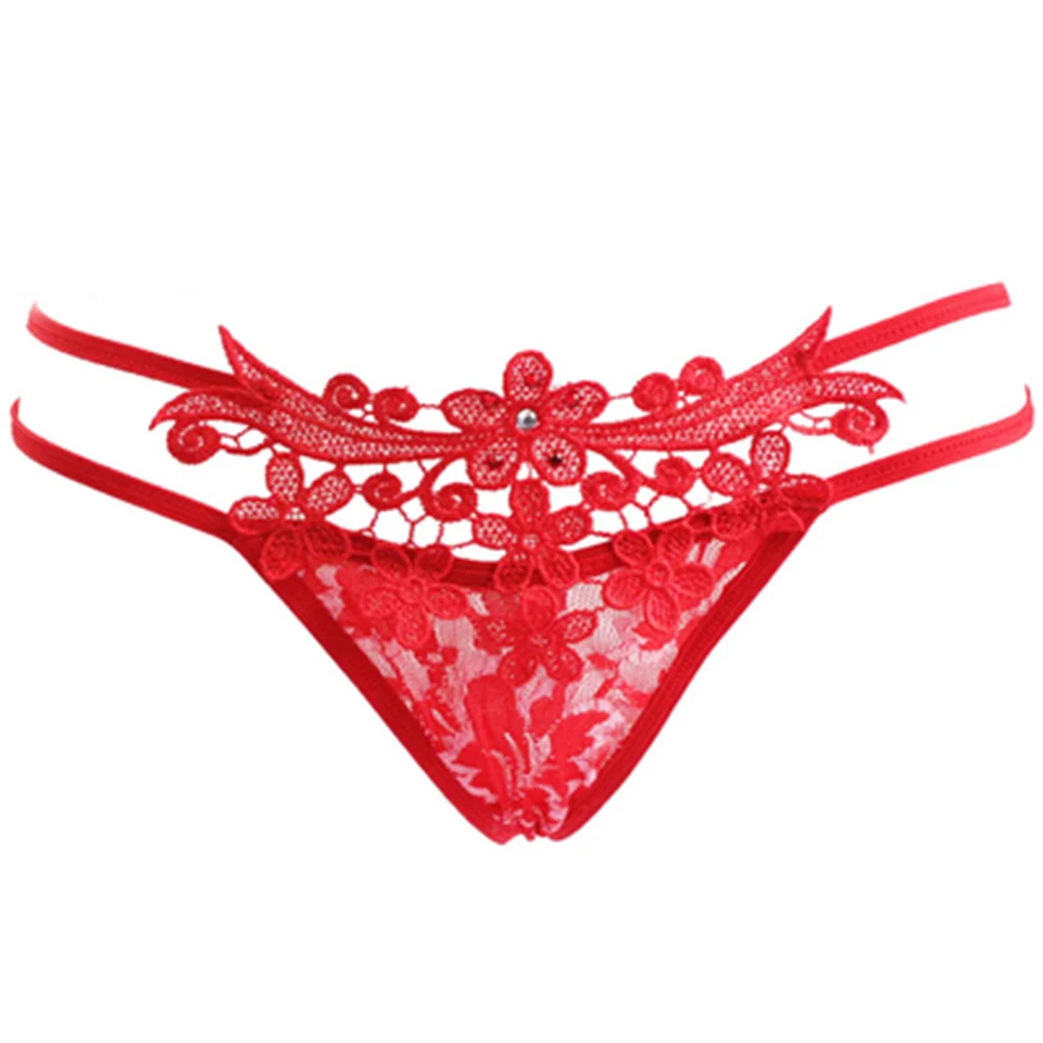 Сексуальные стринги стразы женские трусики Эротическое нижнее белье кружевное с