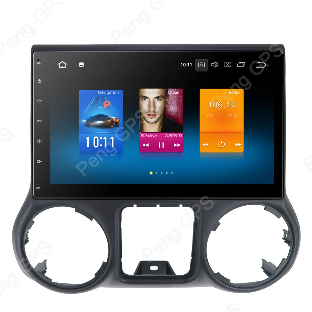 2 Din Android 8 0 Автомобильный CD DVD плеер ядер GPS навигация для Jeep Grand Wrangler 2011 2016 стерео