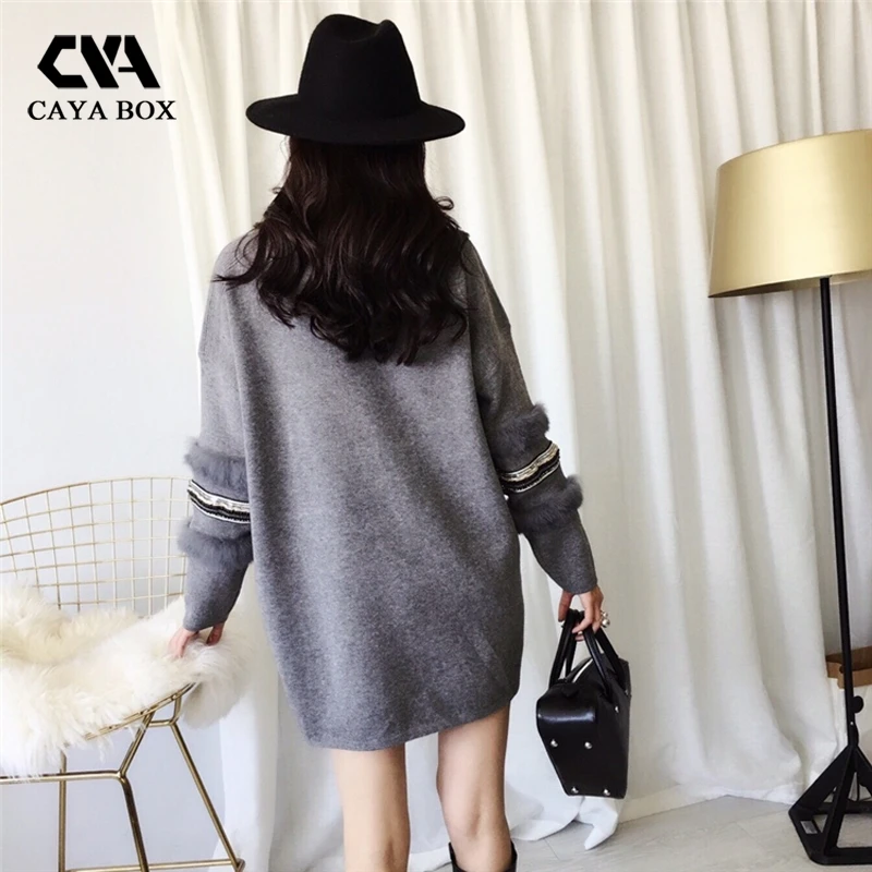 Топ со спущенным плечом 2017 розовый кролик бисером Мех животных платье Сращивание